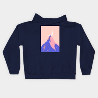 Dreamy mountaintop illustration Kids Hoodie